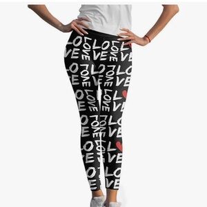 Love Print Leggings Saks 5th Avenue Black Print